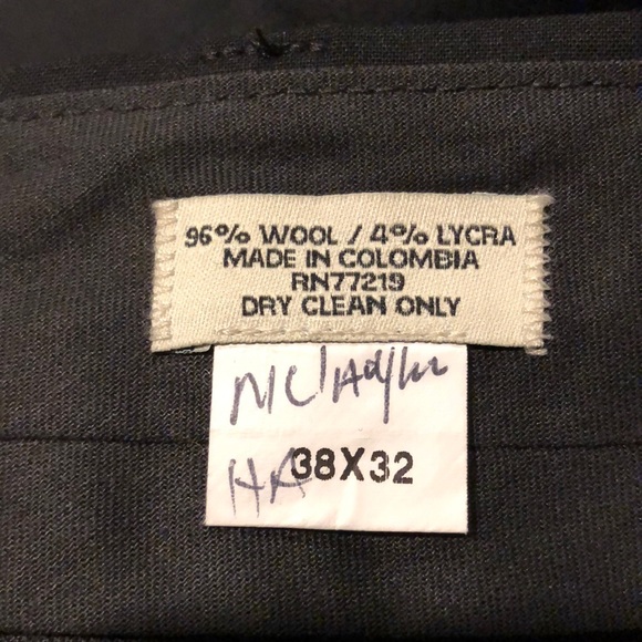 Black Wool Slacks sz 38 - Picture 3 of 6